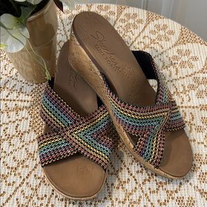 Skechers Brown Wedge Shoes with Comfortable Design Size 9